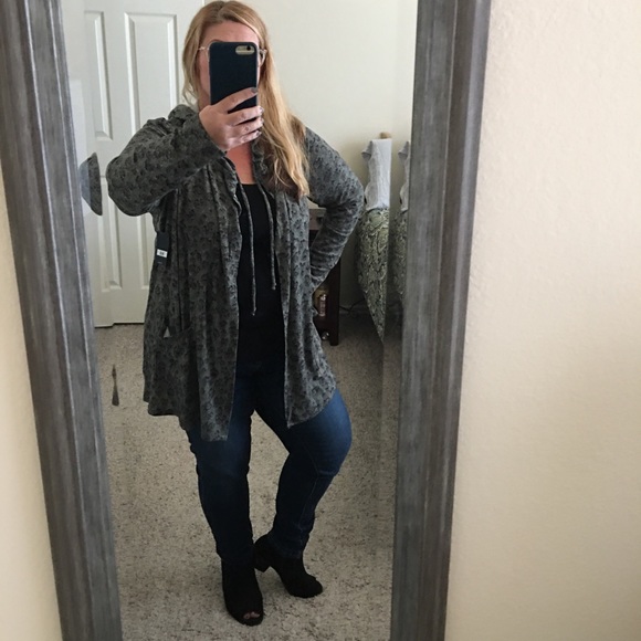 LUCKY BRAND Hooded Cardigan (Size: L) NWT - Picture 14 of 16